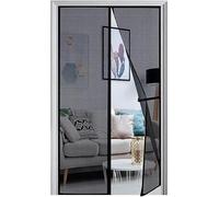 Panngu Moustiquaire Porte 75x200cm, Moustiquaire Porte Fenetre Magnétique Mise à Niveau 2024, Anti Mouches pour Couloirs, Portes, Patio Facile à Installer Le Joint d'étanchéité, Noir
