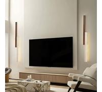 PANNN Applique Murale LED Intérieur Lamp De Couloir Éclairage Mural Vintage À Intensité Variable Avec Télécommande Applique Murale Nordique Travertin Jaune Convient Aux Chambre Salon Escalier(90cm)