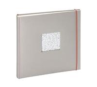 Album photo PANODIA traditionnel LINEA - 60 pages ivoires + feuillets cristal - 240 photos - Couverture Grise 30x30cm + fenêtre