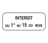 Panonceau complémentaire stationnement arrêt 700x200 M6b cl1 - NADIA SIGNALISATION - PNC700200E1M6b