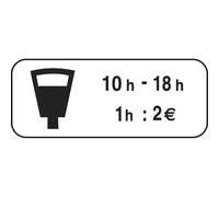 Panonceau stationnement arrêt 350x150 Ecolign M6d2 cl2 - NADIA SIGNALISATION - PNC350150E2M6d2