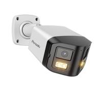 PANOOB PB58A-8MDLS Caméra de sécurité à double objectif 4K PoE avec double lumières intelligentes, vision nocturne couleur 8 MP, détection d'intérieur/extérieur AI humain/véhicule, caméra IP de