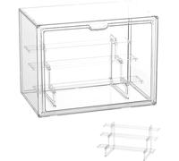 PANOONA Vitrine en Acrylique Transparent pour Objets de Collection, Figurines d'action, Figurines Miniatures, Protection Anti-poussière pour Ranger et Organiser (36x23x27cm)