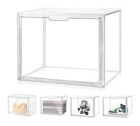 PANOONA Vitrine en Transparent - Vitrine pour Collection, Boîte de Présentation Transparent pour Figurines d'action,Mini Figurines, Objets de Collection, DIY Protection Anti-poussière (36.5x28x22cm)