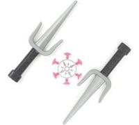 DEGUISE TOI - Kit ninja enfant en plastique - Couteaux - Etoile - Taille Unique - Argenté/gris - Accessoires pour déguisement - Plastique - - Carnaval