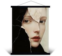 PANORAHMA BILDERRAHMEN Barre d'affiche 100 cm - En bois massif - Support magnétique pour poster - Pour toutes les tailles - Suspension facile et changement facile - Noir