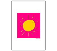 Panorama Agatha Ruiz de la Prada Poster Encadrée Fond Rose Soleil 50x70cm -Imprimé sur Papier Rigide - Photo Avec Cadre - Décoration Murale - Affiche - Tableau Murale Salon Moderne