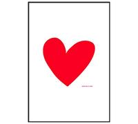 Panorama Agatha Ruiz de la Prada Verre Acrylique Encadrée Coeur 50x70cm - Peinture Décoration - Tableau Murale pour la Maison