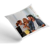 Panorama Coussin Personnalisé avec Photo 50x50 cm - 100% Coton Blanc - sans Rembourrage - Cadeau Original Couple, Maman, Papa ou Saint-Valentin - Coussin Décoratif - Fabriqué en Espagne