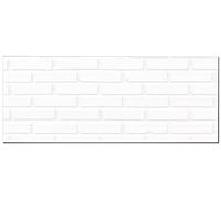 Panorama Crédence Adhésive Cuisine Brique Blanche 40x300 cm - Protege Mur - Protection Anti Eclaboussure