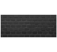 Panorama Crédence Adhésive Cuisine Brique Noire 60x100 cm - Protege Mur - Protection Anti Eclaboussure