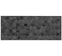 Panorama Crédence Adhésive Cuisine Carrelage Hexagonal Noir 40x300 cm - Protege Mur - Protection Anti Eclaboussure