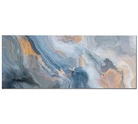 Panorama Crédence Adhésive Cuisine Marbre Bleu et Orange 40x200 cm - Protege Mur - Protection Anti Eclaboussure