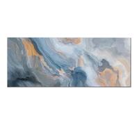 Panorama Crédence Adhésive Cuisine Marbre Bleu et Orange 60x100 cm - Protege Mur - Protection Anti Eclaboussure