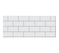 Panorama Crédence Adhésive Cuisine Tuile de Brique Blanche 60x100 cm - Crédence Adhésive pour Cuisine - Protege Mur Cuisine