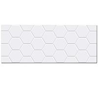 Panorama Crédence Adhésive Cuisine Tuile Hexagonale Blanche 40x100 cm - Protege Mur - Protection Anti Eclaboussure