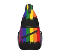 Panorama De Panama City Sac Poitrine Multifonctionnel Sacs À Dos Pratique Sac À Bandoulière pour Cyclisme Homme Quotidien