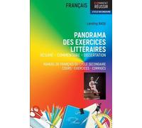 Panorama des exercices littéraires Résumé commentaire dissertation manuel de français du cycle secondaire cours - exercices - corrigés - Landing Badji - L'harmattan - broché - Scolaire / Universitaire