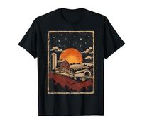 Panorama du Coucher de Soleil sur Les Terres agricoles du comté de Lancaster en Pennsylvanie T-Shirt