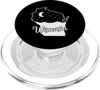 Panorama du Wisconsin sur la Carte, Plan, États-Unis PopSockets PopGrip pour MagSafe