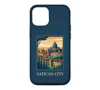 Panorama Historique de la Ville du Vatican, œuvre d'art rétro de Voyage Vintage Coque pour iPhone 12/12 Pro