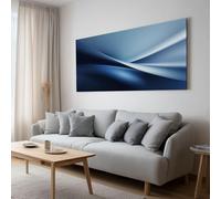 Panorama Impression sur Toile Encadré Abstrait 3D Fluide Ombre Lumière, Tableau Artistique Décoration Murale - Poster Moderne XXL pour Salon Chambre Bureau 120x60 cm