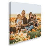 Panorama Imprimez Votre Propre Portrait Photo Personnalisez sur Toile - 90x90 cm - Cadre en Bois