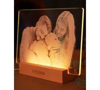Panorama Lampe Personnalisée 22x15 cm - Cadre Led Personnalisable - Veilleuse Original - Cadeau Unique
