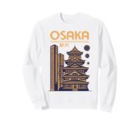 Panorama Nocturne d'Osaka, pagode, château et Tours Modernes Sweatshirt