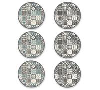 Panorama Paquet de 12 Sous Verres en Vinyle Hydraulique 10x10cm