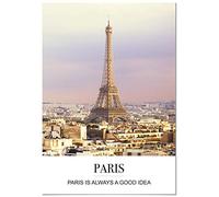 Panorama Poster Coucher du Phrase Ville de Paris 50 x 70 cm - Imprimée sur Poster 250gr - Villes du Monde - Affiche
