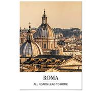 Panorama Poster Coucher du Phrase Ville de Rome 21 x 30 cm - Imprimée sur Poster 250gr - Villes du Monde - Affiche