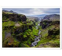 Panorama Poster Islande Cerce d'or 70x50 cm - Imprimée sur Poster 250gr - Tableau Nature - Affiche