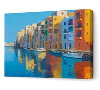Panorama Poster Mural Deco Moderne Paysage Village 70x50 cm - Poster Aesthetic - Deco Chambre - Décoration Maison - Idéal Salon - Cadeau