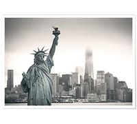 Panorama Poster Statue de la Liberté NY 35 x 50 cm - Imprimée sur Poster 250gr - Villes du Monde - Affiche