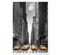 Panorama Poster Taxi New York 50 x 70 cm - Imprimée sur Poster 250gr - Villes du Monde - Affiche