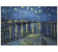 Panorama Poster Van Gogh Nuit Étoilée Sur Le Rhône 70x50cm - Imprimée sur Poster 250gr - Peintures Célèbres - Affiche