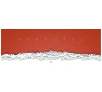 Panorama Pyrénées vues depuis Tarbes: Version orange