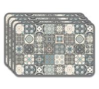 Panorama Sets De Table Hydraulique Bleu 45x30 cm Paquet de 4