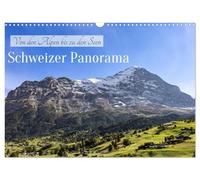 Panorama suisse - Des Alpes aux lacs, Version française (Calendrier mural 2026 DIN A3 portrait), Calendrier CALVENDO mensuel