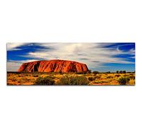 Panorama sur toile et châssis 150 x 50 cm australie parc national Roches nuage voile