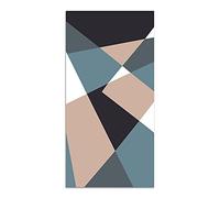 Panorama Tapis du Sol Allée - Différentes Tailles - (Géométrie Abstraite Bleue 60x250 cm)