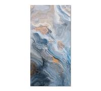 Panorama Tapis du Sol Allée - Différentes Tailles - (Marbre Bleu et Orange 60x200 cm)