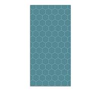 Panorama Tapis du Sol Allée - Différentes Tailles - (Mosaïque Hexagones Bleus 60x200 cm)