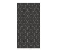 Panorama Tapis du Sol Allée - Différentes Tailles - (Mosaïque Hexagones Gris 60x200 cm)