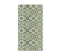 Panorama Tapis Vinyle Cuisine Salle de Bain - Différentes Tailles - (Tuile Hydraulique Type Oriental Bleu 40x80 cm)