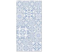Panorama Tapis Vinyle du Sol Allée - Différentes Tailles - (Carreaux Ciments Talavera Bleu 60x250 cm)