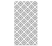 Panorama Tapis Vinyle du Sol Allée - Différentes Tailles - (Carrés Gris 80x300 cm)