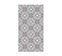 Panorama Tapis Vinyle du Sol Allée - Différentes Tailles - (Tuile Fleurie Orientale Bleu 80x300 cm)