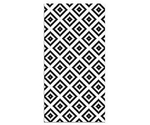 Panorama Tapis Vinyle du Sol Cuisine Salle de Bain - Différentes Tailles - (Carrés Noirs 60x110 cm)